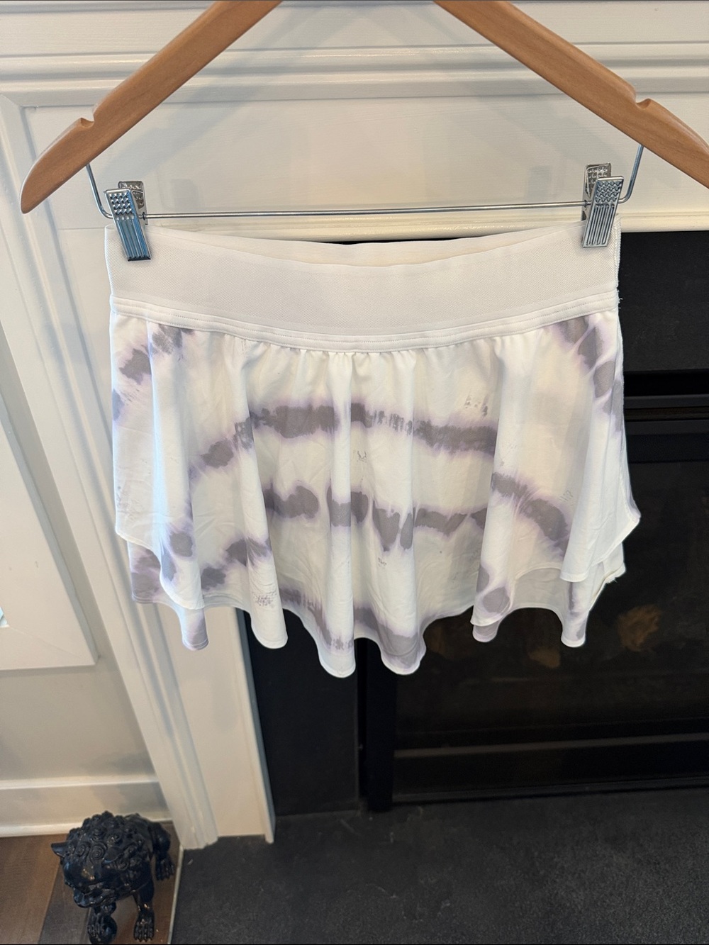 lululemon athletica White and Lavender Tie-Dye Skater Skirt